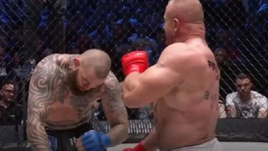 Mariusz Pudzianowski nocauteou Michal Materla em menos de dois minutos de combate  - Reprodução/KSW