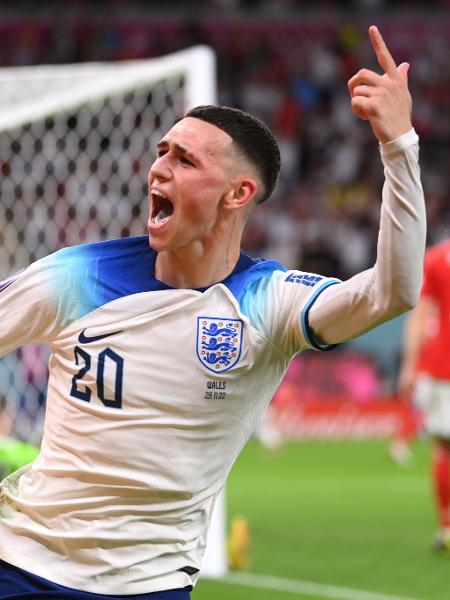 Foden durante partida entre Inglaterra e País de Gales pela Copa do Mundo - Laurence Griffiths/Getty Images