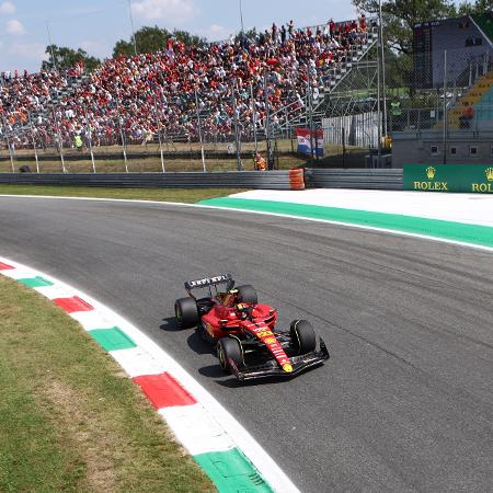 Carlos Sainz, da Ferrari, durante o classificatório do GP da Itália