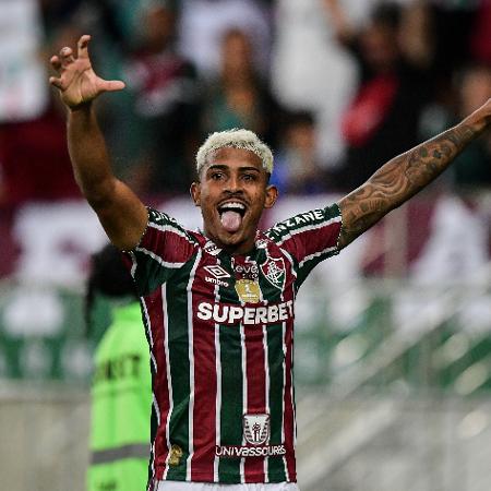 John Kennedy, do Fluminense, comemora seu gol contra o Alianza Lima, pela Libertadores John Kennedy, do Fluminense, comemora seu gol contra o Alianza Lima, pela Libertadores