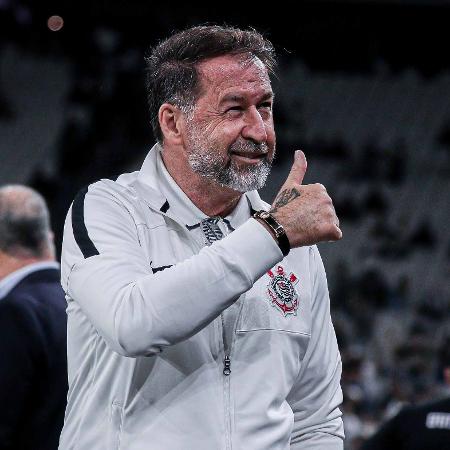 Augusto Melo, presidente do Corinthians, durante jogo contra o Bahia pelo Brasileirão