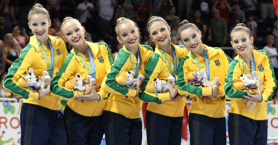 Equipe brasileira de ginástica rítmica fica com o ouro na disputa da fita