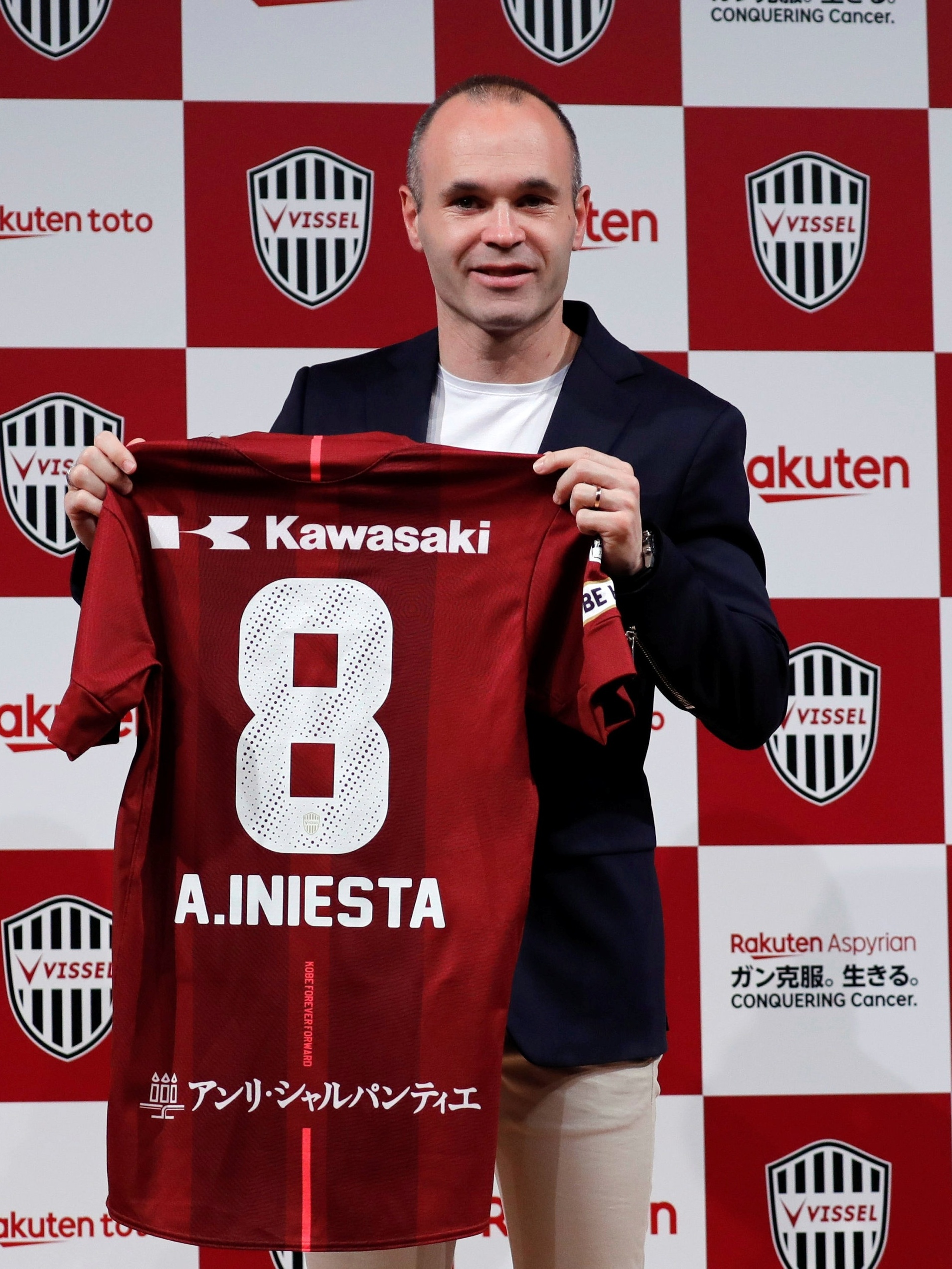 Vissel jersey Iniesta Andres Kobe on mark his making of hope in Kobe Vissel joins Iniesta Andres イニエスタ ウェア
