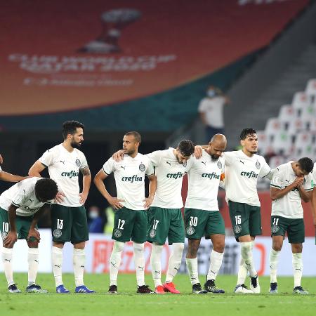 Jogadores do Palmeiras, antes da disputa de pênalti contra o Al Ahly - Fadi El Assaad - FIFA/FIFA via Getty Images