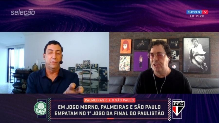 Casão e PVC têm discussão quente após ex-jogador citar polêmica com Edmundo - Reprodução/SporTV