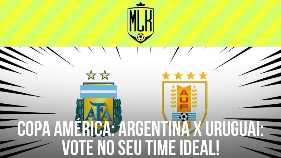 Argentina e Uruguai se enfrentam na Copa América pelo Grupo B, hoje, às 21h  - Arte/UOL