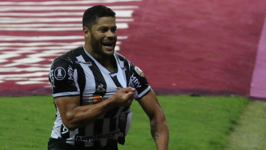 Hulk comemora gol do Atlético-MG contra o River Plate pela Libertadores - Fernando Moreno/AGIF