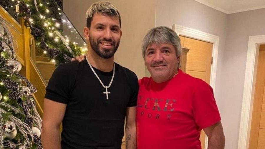 Sergio Agüero com o pai, Leonel - Reprodução Instagram