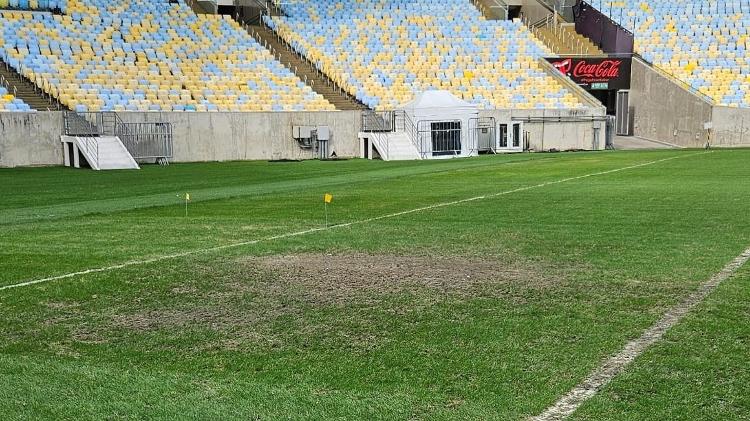 Gramado do Maracanã após Vasco x Atlético-MG