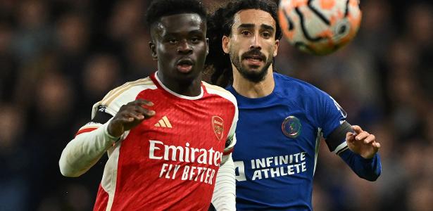 Arsenal sai atrás, mas busca empate com Chelsea no clássico londrino pelo  Inglês