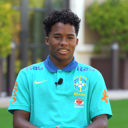 Endrick, atacante da seleção brasileira, em preparação para a Copa América