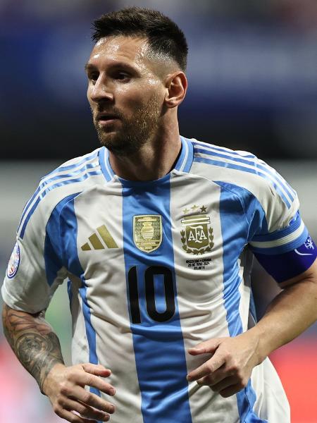 Lionel Messi durante Argentina x Canadá, jogo da Copa América com mais audiência no sportv na primeira rodada