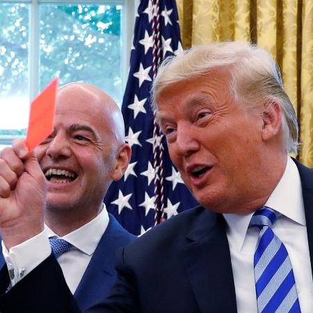 Trump tem boa relação com Gianni Infantino, presidente da Fifa Trump tem boa relação com Gianni Infantino, presidente da Fifa