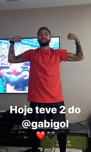 Neymar comemora título do Flamengo imitando Gabigol