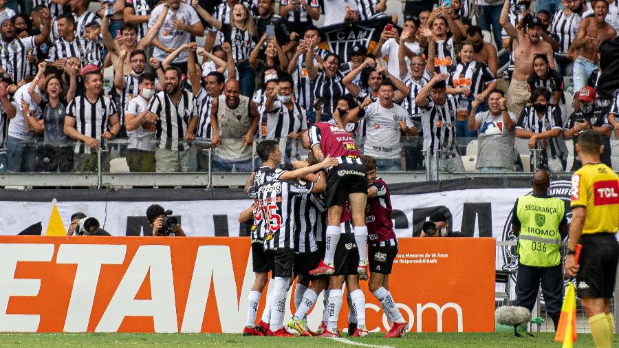 Atlético-MG comemora gol contra o Cuiabá pelo Brasileirão - Alessandra Torres/AGIF