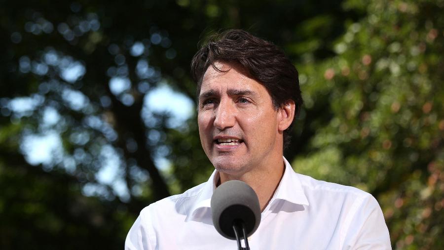 Justin Trudeau, primeiro-ministro do Canadá, criticou movimento que se opõe às medidas restritivas contra a covid-19; protestos começaram no Canadá e se espalharam pela França, EUA e Nova Zelândia - Dave Chan / AFP