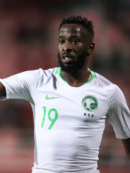 Fahad Al-Muwallad, da Arábia Saudita, durante jogo contra a Coreia do Norte na Asian Cup - Matthew Ashton - AMA/Getty Images