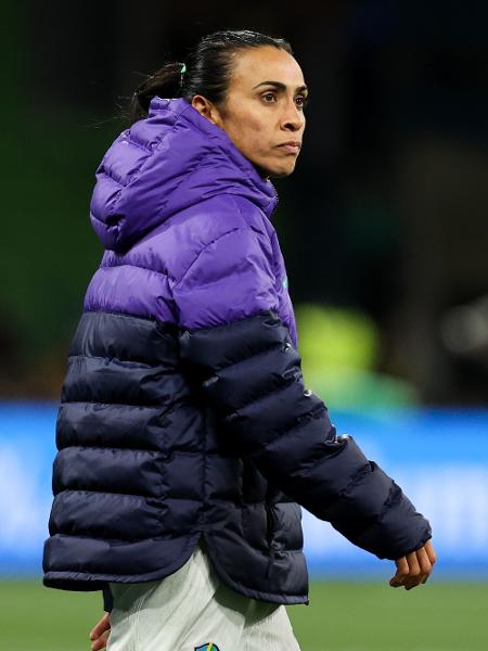 Marta, da seleção brasileira feminina, em jogo contra a Jamaica pela Copa do Mundo feminina
