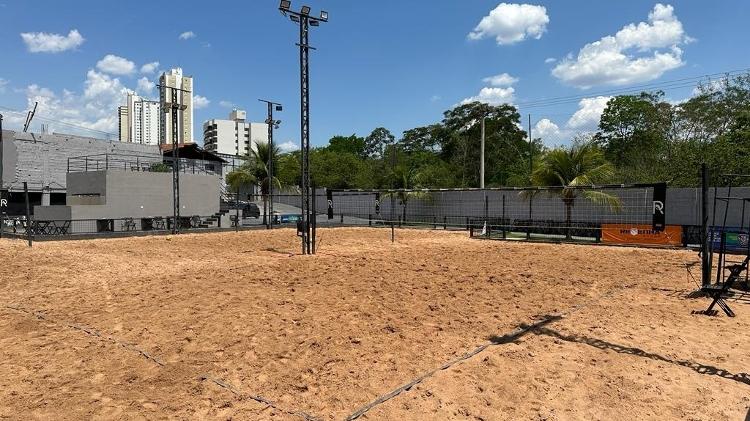 Quadras de areias do Reserva Beach Sports, lugar preferido do Deyverson em Cuiabá