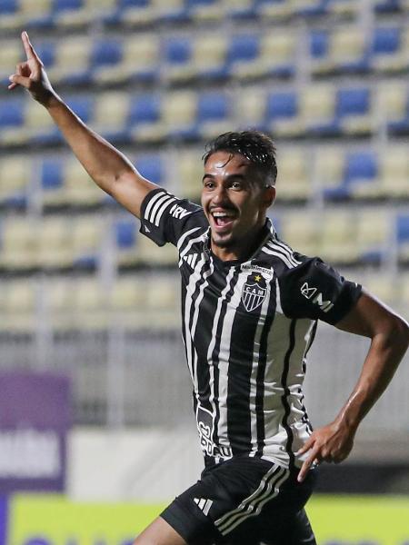 Caio Ribas celebra seu gol pelo Atlético-MG contra o Floresta na Copinha
