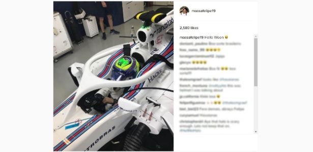Brasileiro da Williams exibe equipamento, mas admite pouco interesse no funcionamento - Instagram/Reprodução