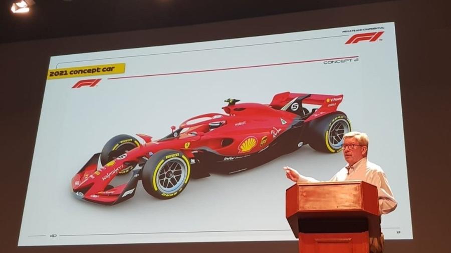 Vaza imagem do protótipo de carro da Fórmula 1 para 2021 - Reprodução
