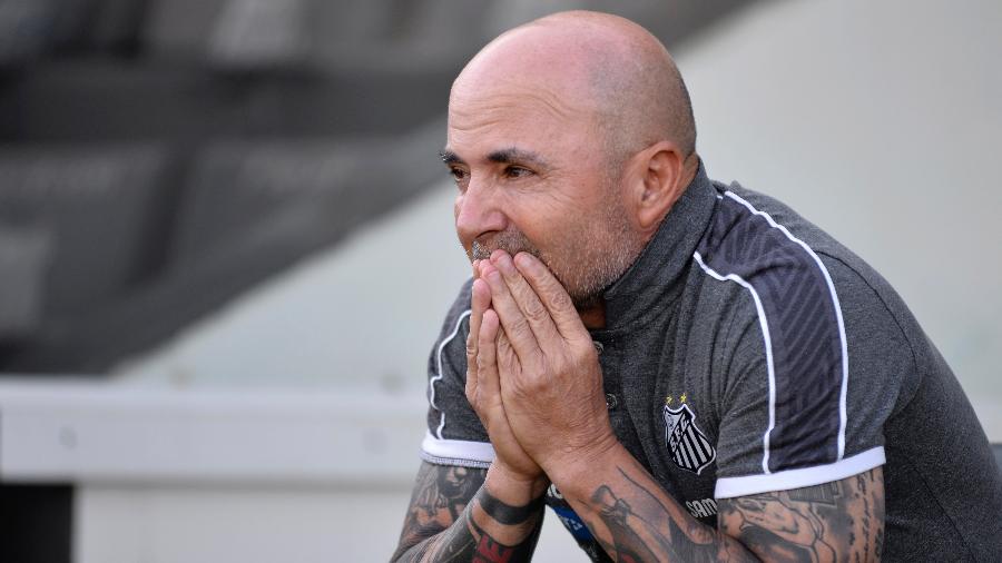 Jorge Sampaoli, ex-treinador do Santos, está na mira do Atlético-MG para 2020 - Bruno Ulivieri/AGIF