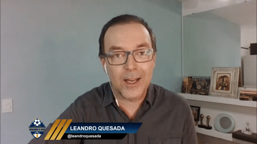 Leandro Quesada no último "Virando o Jogo" na TV Walter Abrahão: programa saiu do ar após perda das Eliminatórias da Copa - Reprodução/Quesada Sports