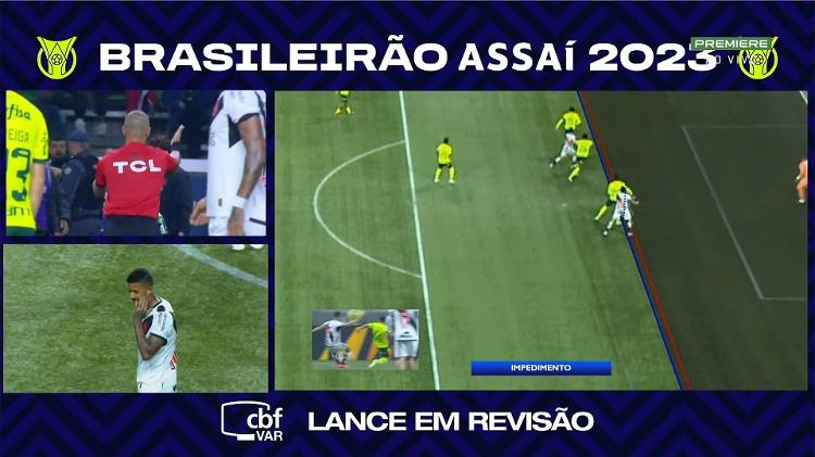 Revisão do VAR anula gol no Palmeiras x Vasco