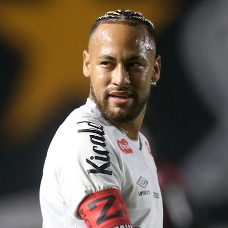 Neymar durante Santos x Flamengo, jogo do Brasileirão disputado na Vila Belmiro.