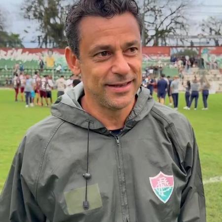 Fred após conquistar a Taça Guanabara Sub-20 como técnico do Fluminense 