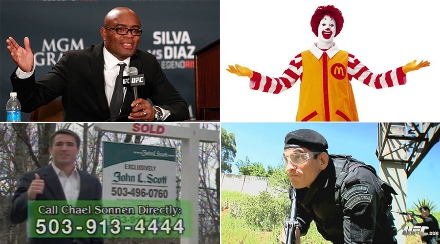 Há algumas semanas contamos quais as profissões e carreiras das lutadoras de MMA antes e durante a fama. Agora é a vez dos homens. E, como no caso delas, há todo tipo de ocupação: muitos garçons e seguranças de boate, e também atendentes de fast food, crânios com mestrado, lixeiro, trabalhador da roça... - Arte/UOL