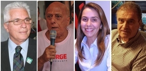 Ex-presidentes do Flamengo apoiam Eduardo Bandeira de Mello na eleição de 7/12 - Folha Imagem, Divulgação, Pedro Ivo Almeida/UOL e Vinicius Castro/UOL