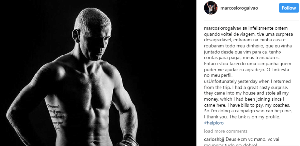 Marcos Loro está pedindo ajuda nas redes sociais - Reprodução/Instagram