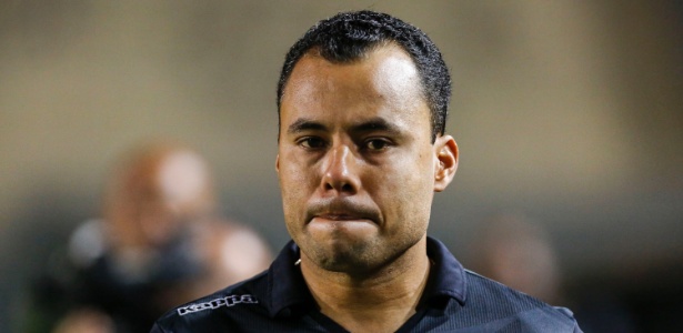 Jair Ventura, técnico do Santos, durante partida contra o Palmeiras - Ale Cabral/AGIF - Ale Cabral/AGIF