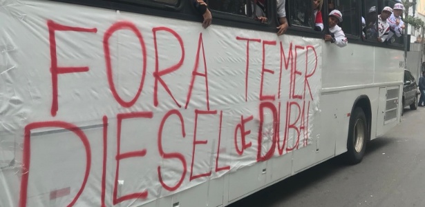 Torcida Tricolor Independente protesta contra Michel Temer - Reprodução/Twitter