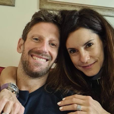 Romain Grosjean posa ao lado da esposa, Marion Jolles Grosjean - Reprodução/Instagram