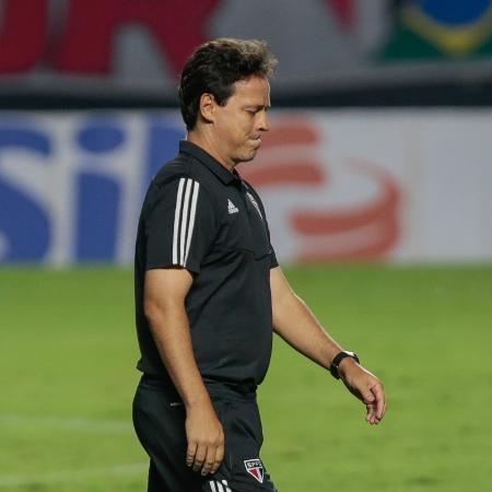 Fernando Diniz, técnico do São Paulo, lamenta chance desperdiçada pelo Tricolor no jogo contra o Coritiba - Marcello Zambrana/Marcello Zambrana/AGIF