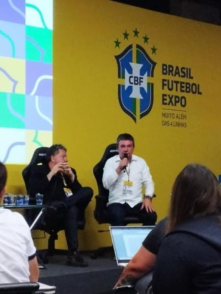 Andrés Sanchez, ex-presidente do Corinthians, em painel da feira Brasil Futebol Expo - Arthur Sandes/UOL