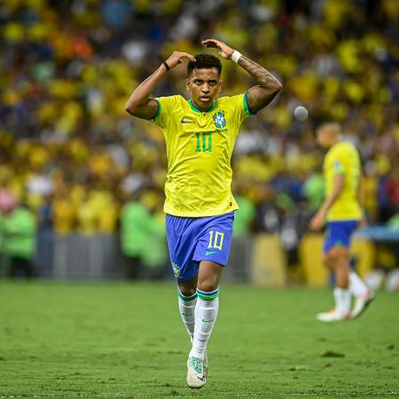 Rodrygo, camisa 10 da seleção brasileira na ausência de Neymar