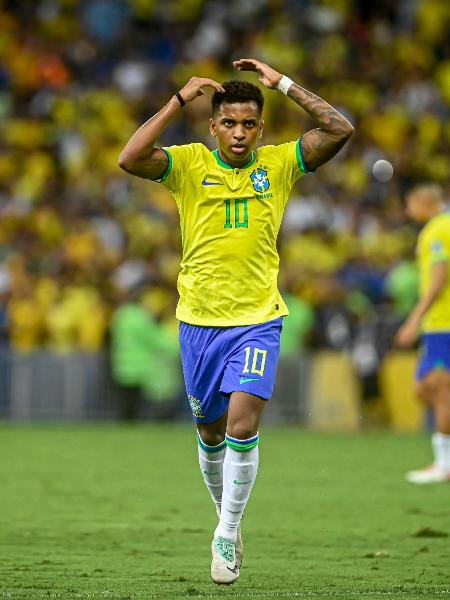 Rodrygo, camisa 10 da seleção brasileira na ausência de Neymar - Staff Images / CBF