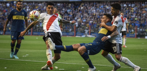 No último encontro entre as duas equipe a vitória foi do River, por 2 a 0, em pleno La Bombonera - Marcelo Endelli /Getty Images