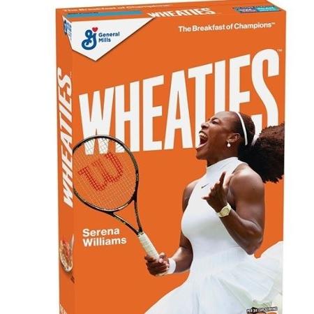 Serena Williams estampa caixa de cereal nos EUA - Reprodução 