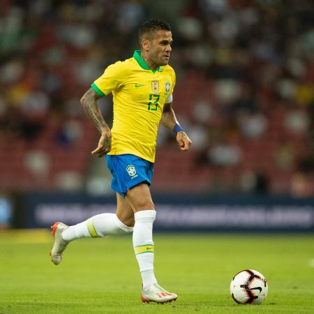 Daniel Alves, durante amistoso da seleção brasileiro contra Senegal - Lucas Figueiredo/CBF