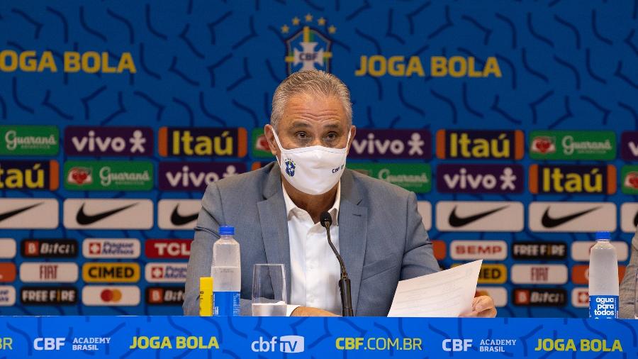 Tite durante convocação da seleção brasileira nesta sexta-feira (13) - Lucas Figueiredo/CBF