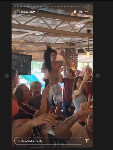 Cano vibra com música que zoa vascaínos durante comemoração do título do Fluminense - Reprodução Instagram