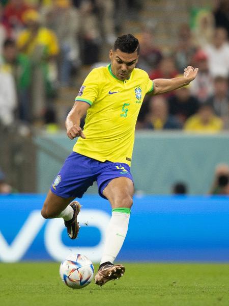 Casemiro arrisca chute no Brasil x Sérvia pela Copa do Mundo - Lucas Figueiredo/CBF
