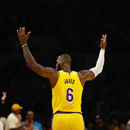 LeBron James, do Los Angeles Lakers, durante a série contra o Memphis Grizzlies - Ronald Martinez/Getty Images via AFP
