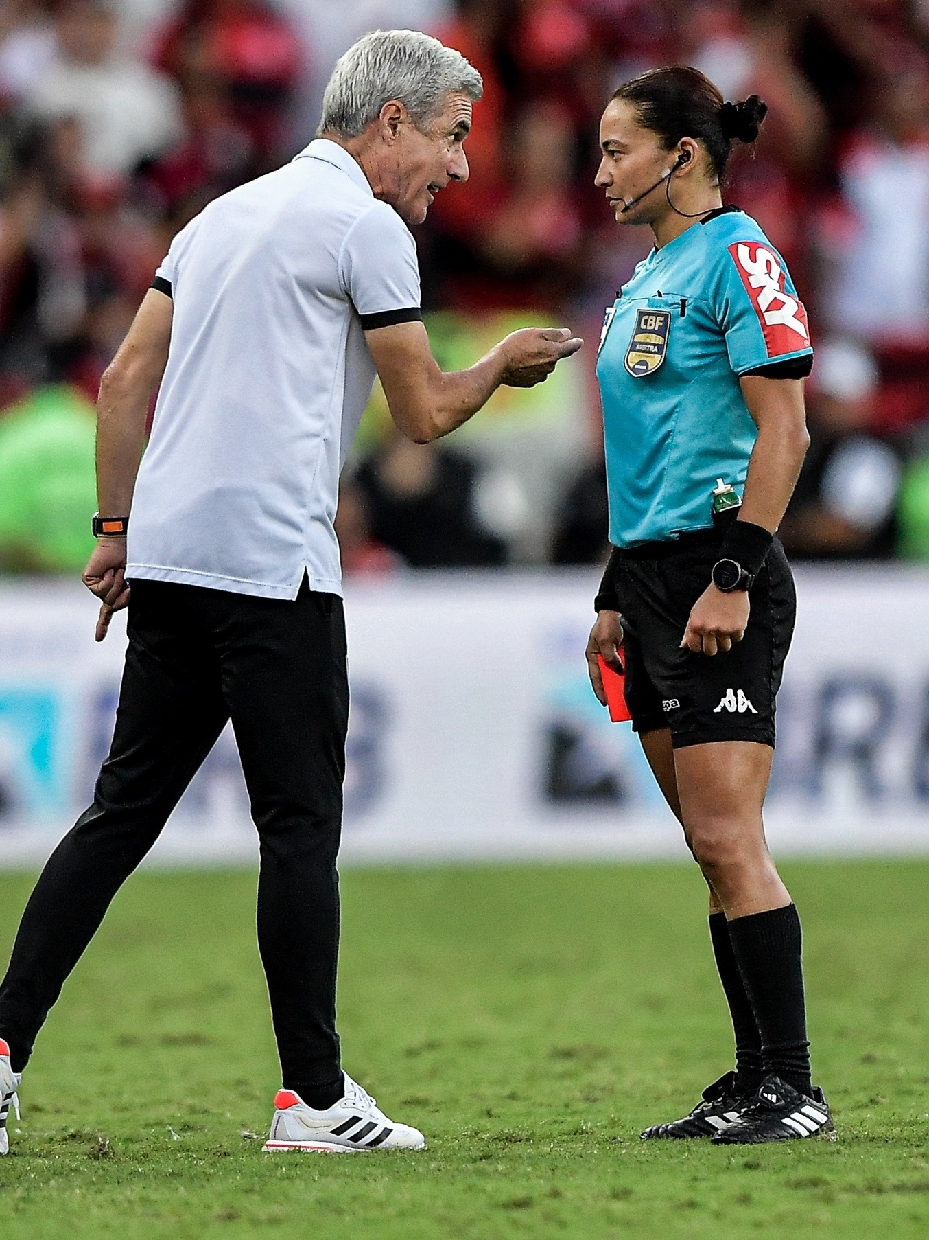 Técnico do Botafogo, Luís Castro fica indignado com polícia em campo: 'CBF  não devia permitir. Como treinador é empurrado? Eu ia roubar o árbitro?' -  FogãoNET