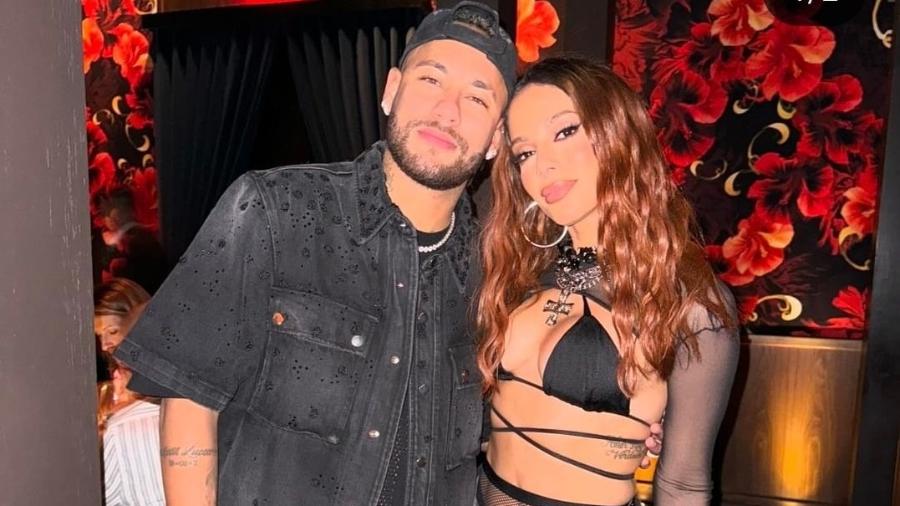 Neymar e Anitta, durante festa de aniversário da cantora em Miami